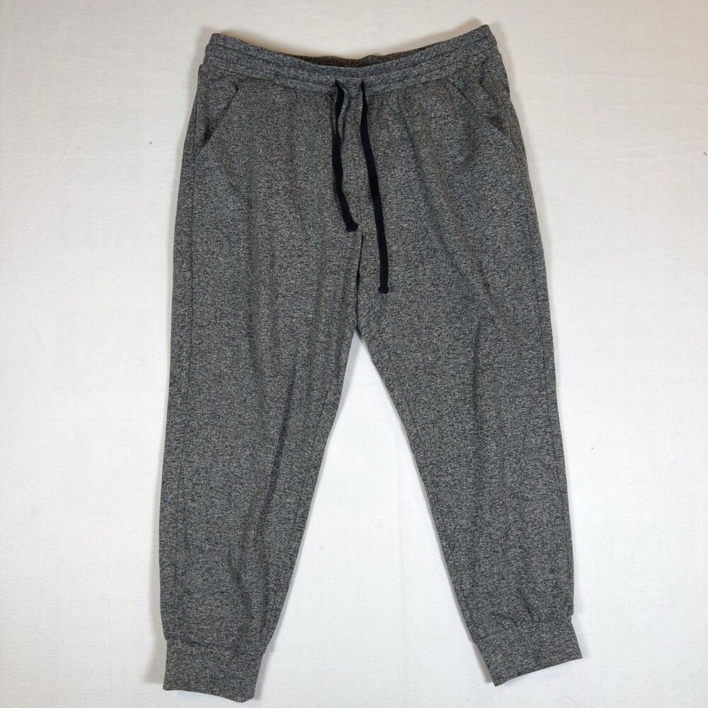 Zella Marbled Gray Athletic Sweatpants Joggers Draw String Women Size Large